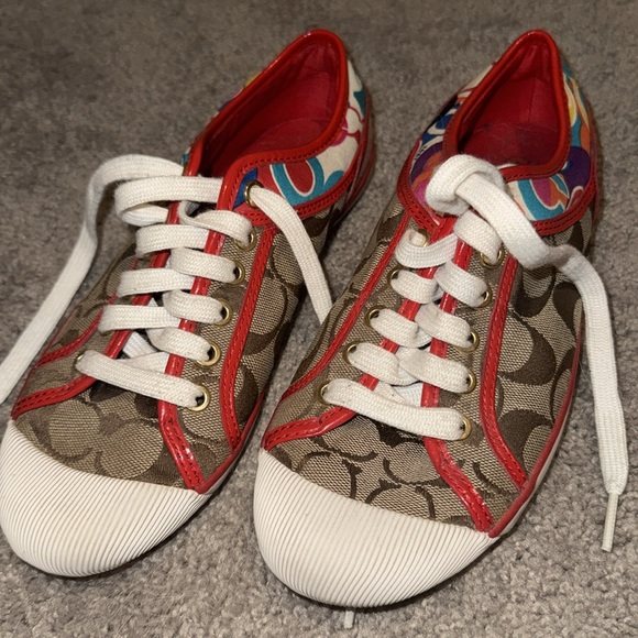 Coach Zorra Signature C Canvas Logo Red Khaki Brown
Sneakers Tennis Shoes 7. - Picture 2 of 9